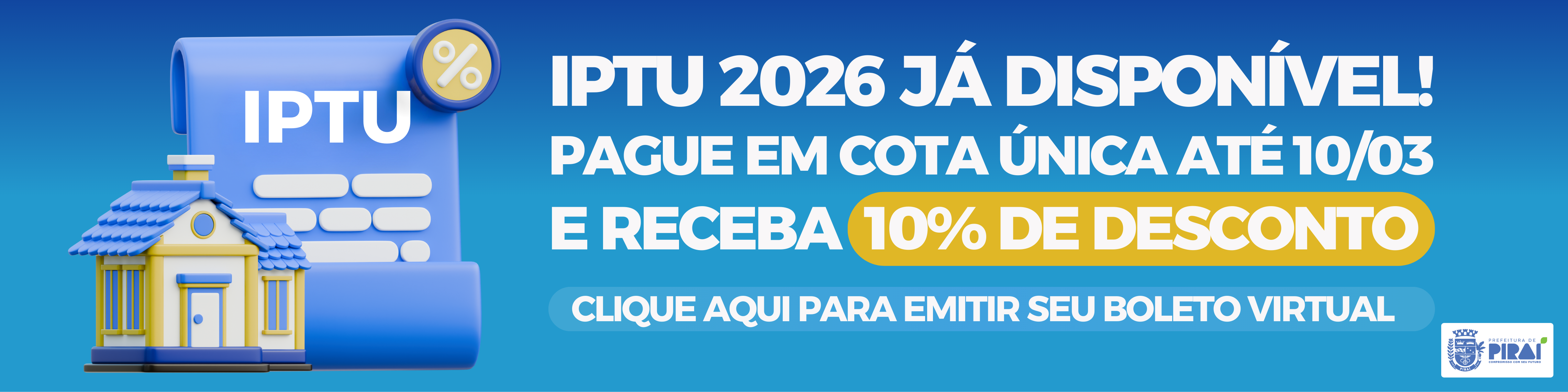 Clique aqui para emitir o boleto de seu IPTU