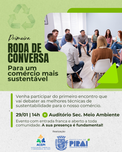 Acepi e Secretaria de Meio Ambiente promovem primeira Roda de Conversa sobre sustentabilidade em Piraí