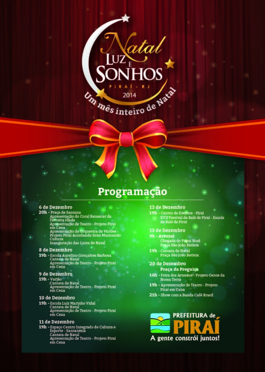 Dezembro é mês de Natal Luz e Sonhos em diversas localidades do município