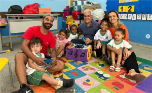 Dr. Ricardo Passos e a Secretária Municipal de Educação visitam Escola Municipal Epitácio Campos