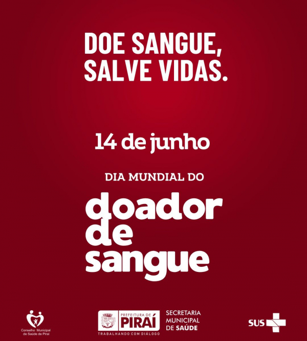 Piraí promove campanha pelo Dia Mundial do Doador de Sangue
