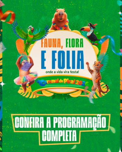 Confira a programação completa do carnaval 2026