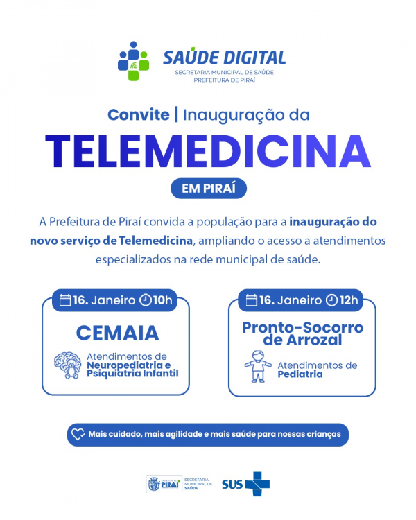 Prefeitura de Pira&iacute; investe em telemedicina e vai ampliar o atendimento na sa&uacute;de