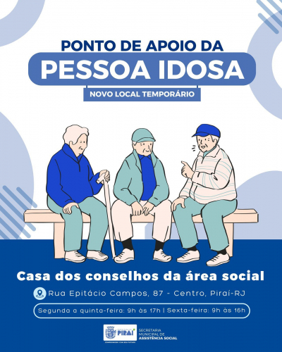 Ponto de Apoio da Pessoa Idosa está funcionando na Casa dos Conselhos